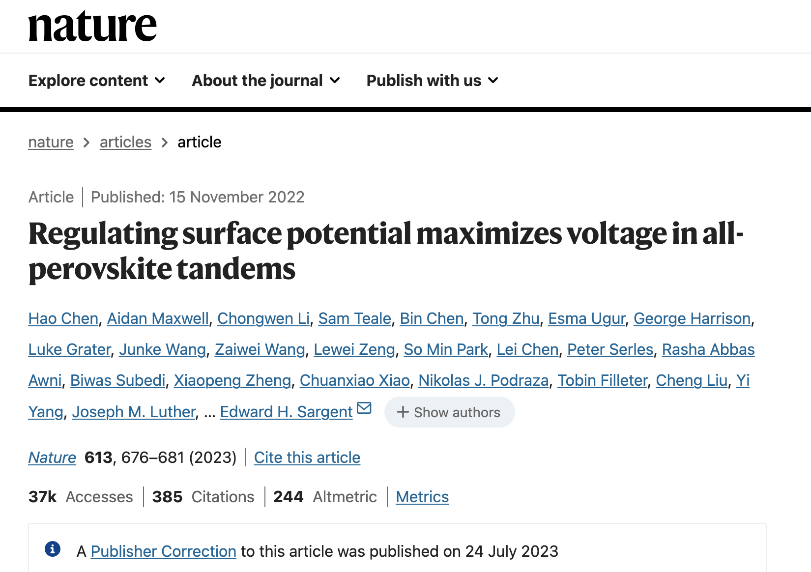 Surface Passivations